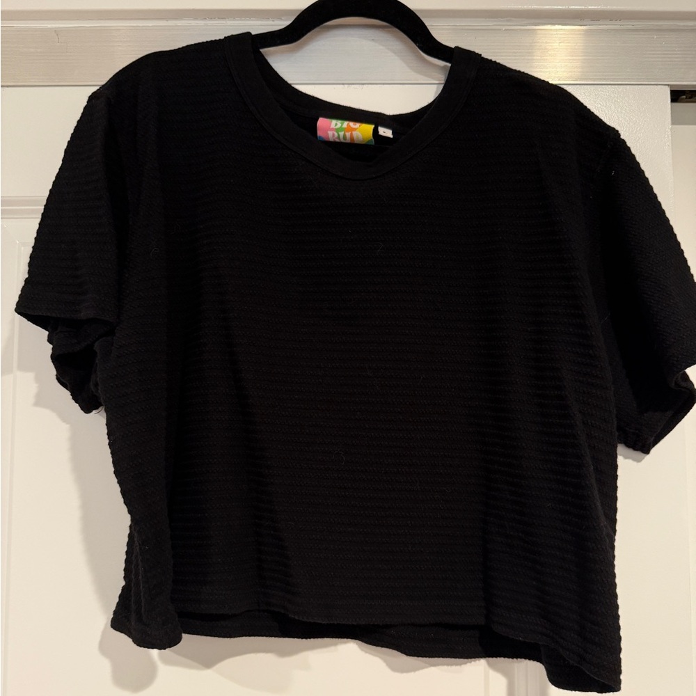 Big Bud Press Black Honeycomb Crop Top